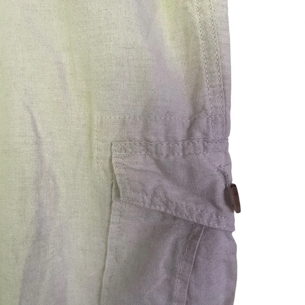 Banana Republic Beige Cotton‎ Linen Cropped Cargo Pants 12